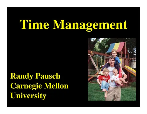 RandyPauschTimeManagement2007