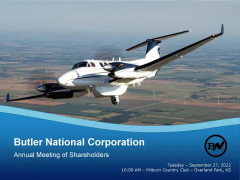 Butler National Corporation | Investor Presentation Deck | 29 slides
