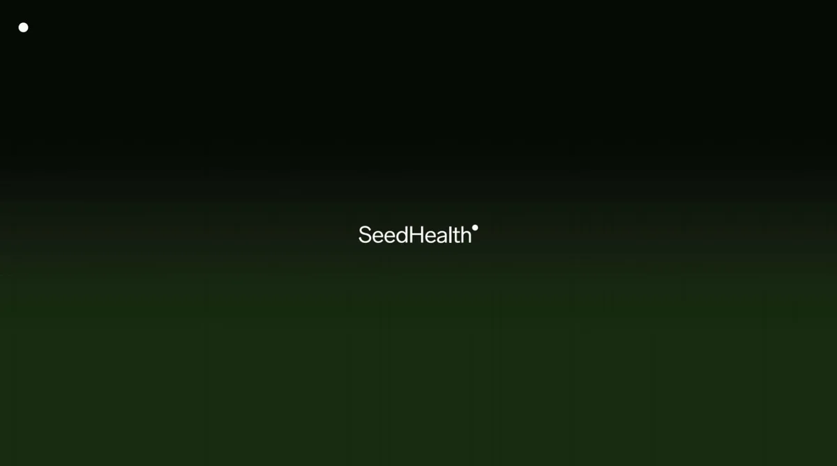 Seed Health Series A pitch deck: Microbiome startup raised $40 million · slide 1