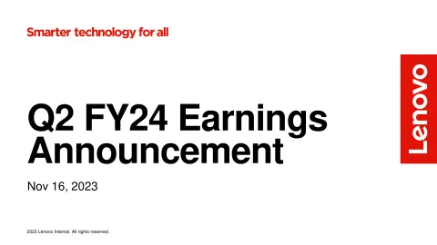 Lenovo | Results Presentation Deck | 18 slides