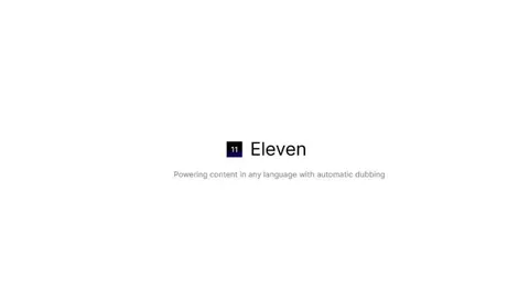 ElevenLabs | Start Up Pitch Deck | 13 slides