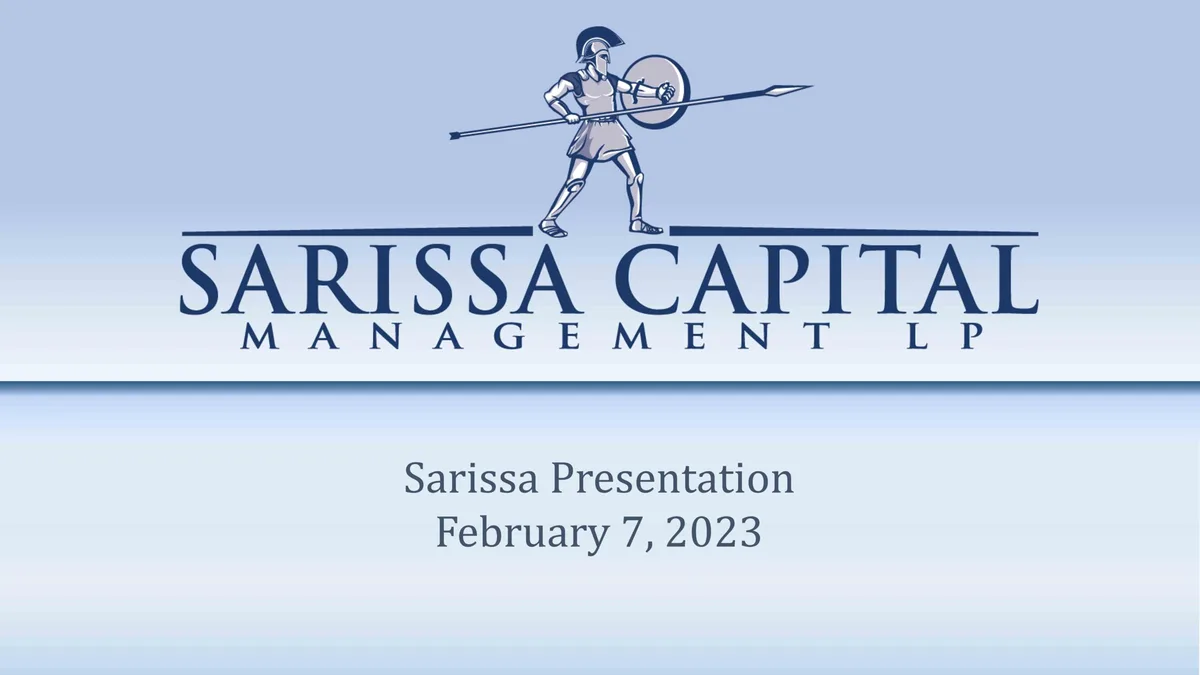 Sarissa Capital | Activist Presentation Deck | 37 slides · slide 1