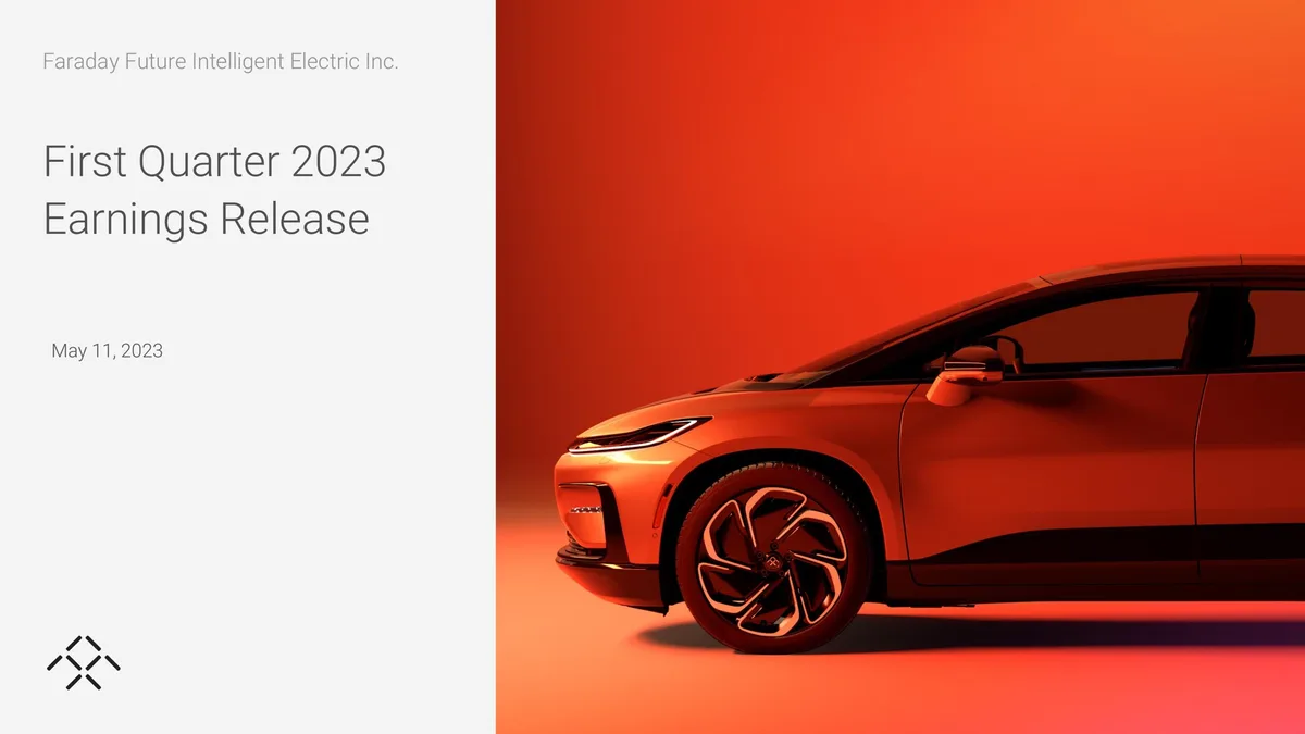 Faraday Future | Results Presentation Deck | 26 slides · slide 1