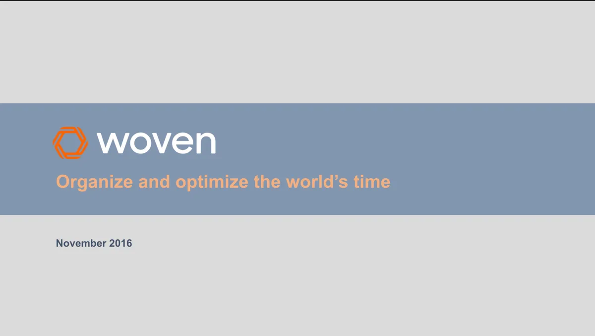 Read the pitch deck Facebook's former CIO used to raise $4.8 million of seed money for his calendar app startup · slide 1