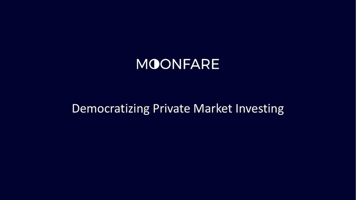 Check out the 11-slide pitch deck Moonfare;; a startup that lets high-net-worth individuals invest in private-equity funds;; used to raise $35 million · slide 1