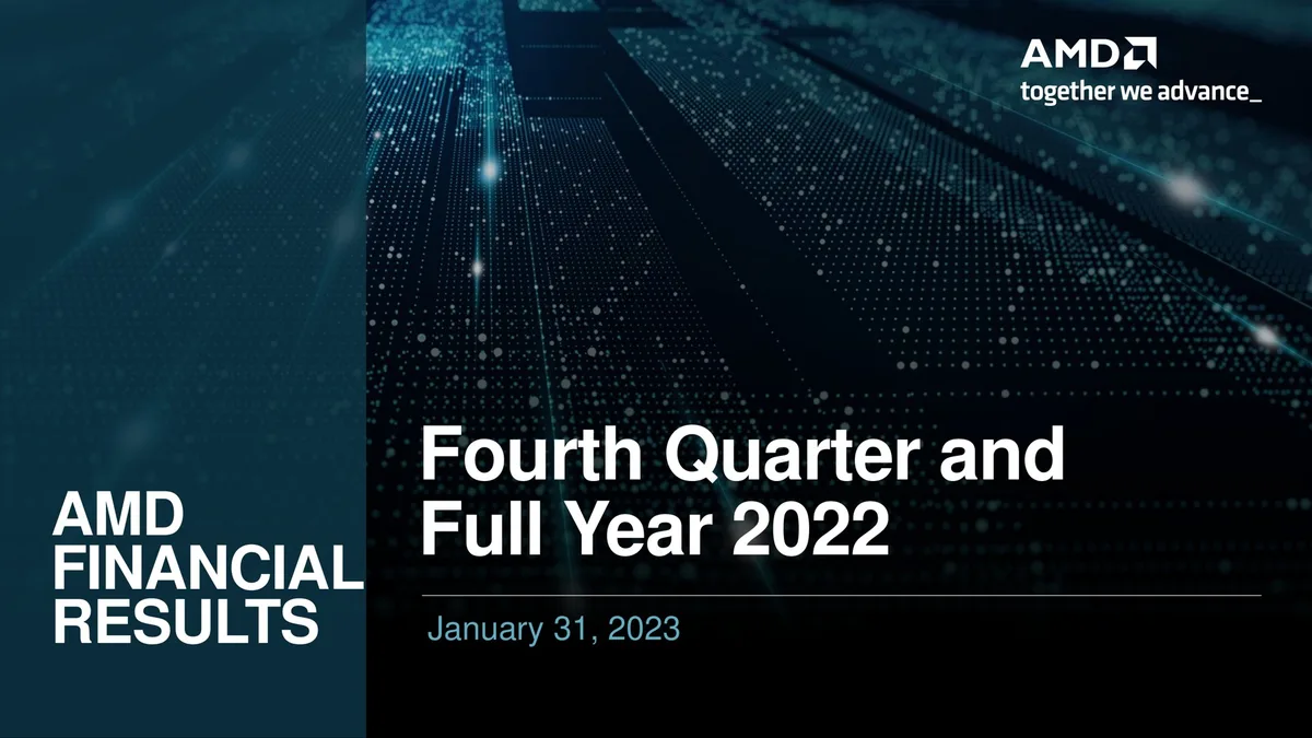 AMD | Results Presentation Deck | 41 slides · slide 1