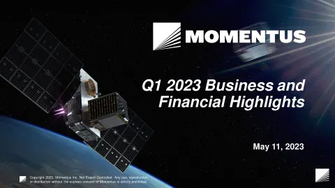 Momentus | Results Presentation Deck | 21 slides