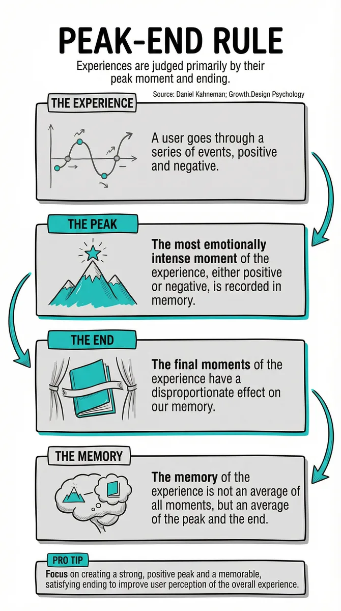 Peak-End Rule pattern illustration