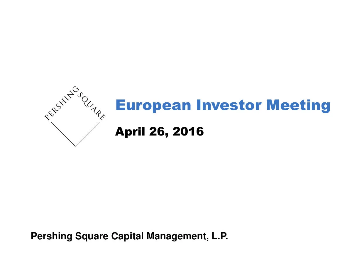 Multiple holdings (Pershing Square portfolio) · slide 1