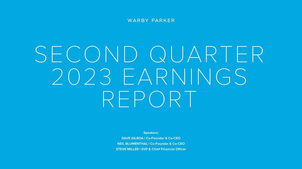 Warby Parker | Results Presentation Deck | 26 slides · slide 1