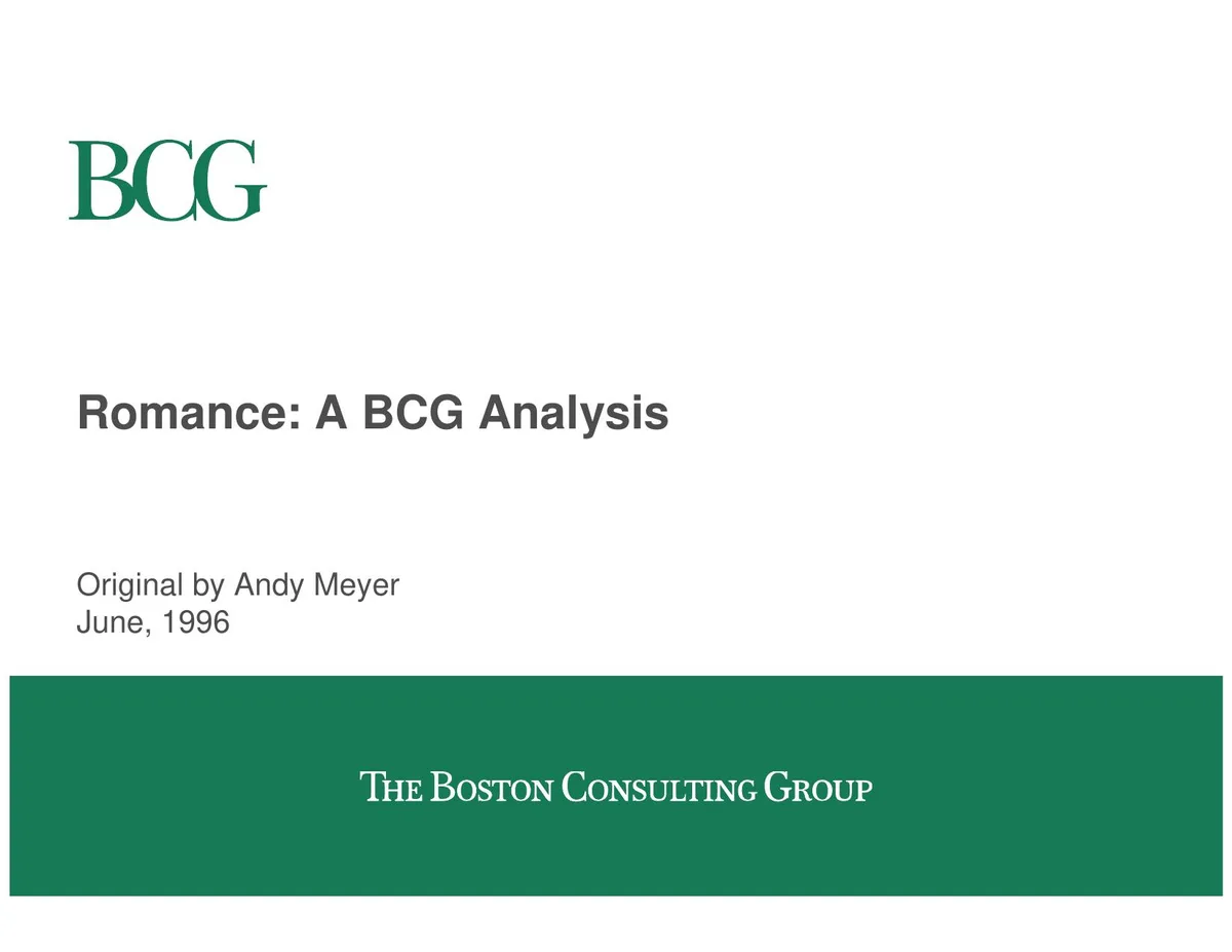 BCG Consultants Love Life · slide 1