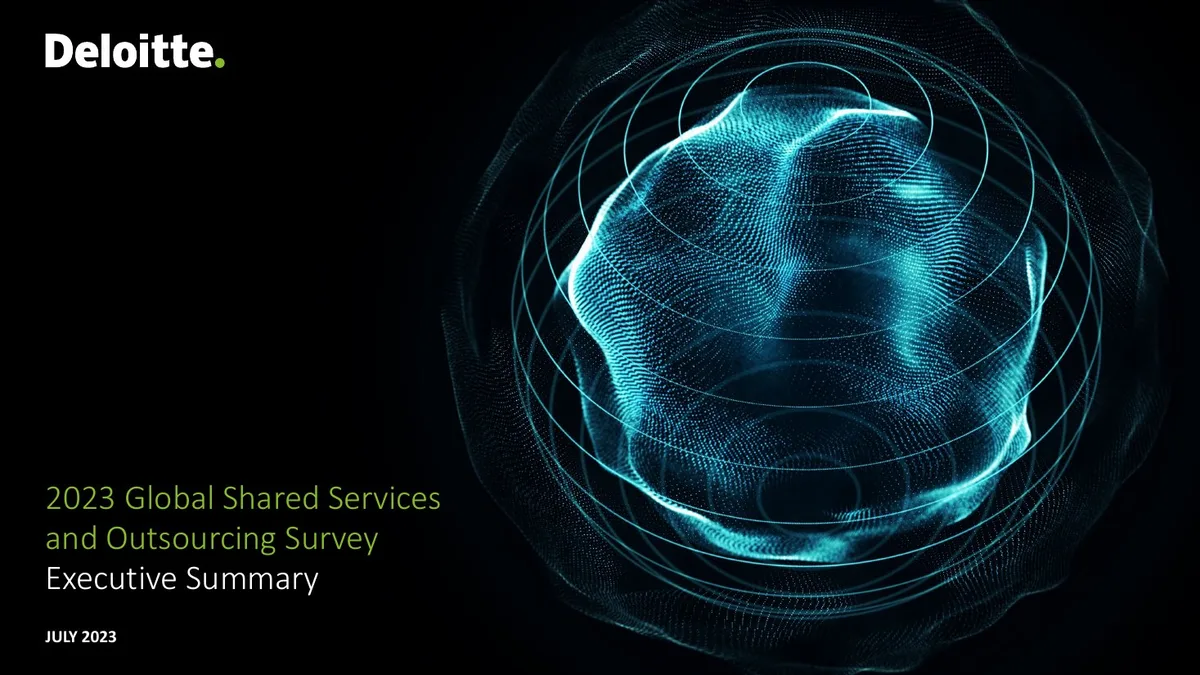 2023 Global Shared Services and Outsourcing Survey · slide 1