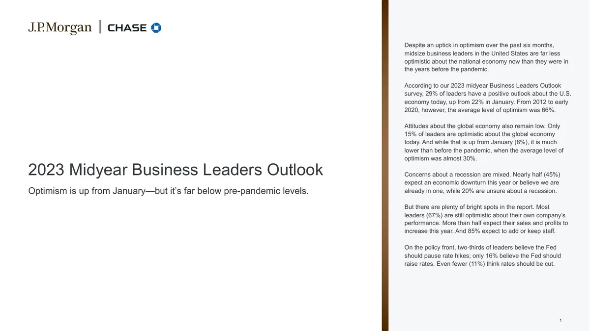 business leaders outlook pulse 2023 ada · slide 1