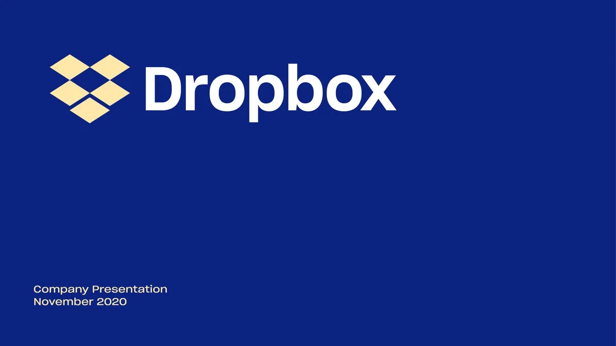 Dropbox | Investor Presentation Deck | 35 slides · slide 1