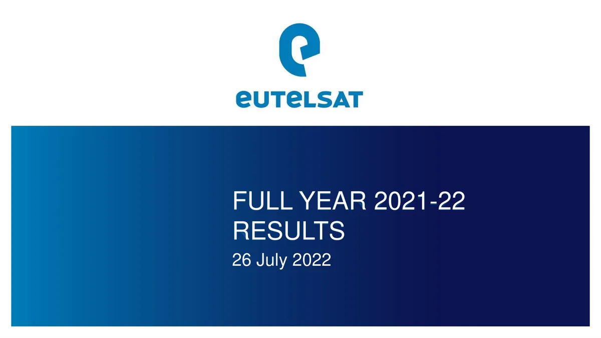 Eutelsat | Results Presentation Deck | 34 slides · slide 1