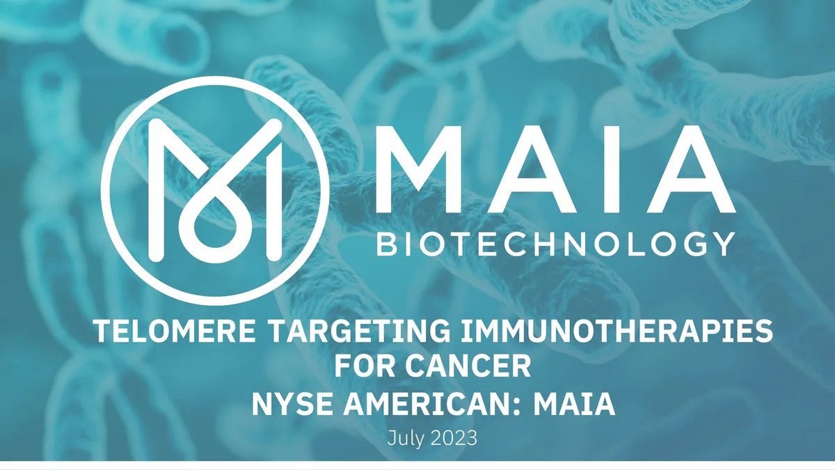 MAIA Biotechnology | Investor Presentation Deck | 35 slides · slide 1