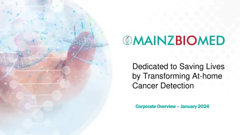 Mainz Biomed NV | Investor Presentation Deck | 24 slides