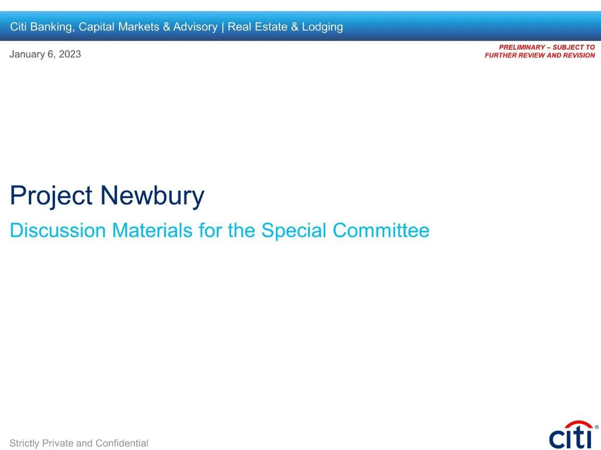 Citi | Investment Banking Pitch Book | 20 slides · slide 1