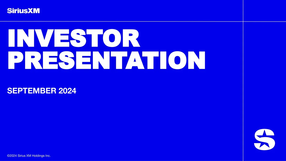 SiriusXM | Investor Presentation Deck | 26 slides · slide 1
