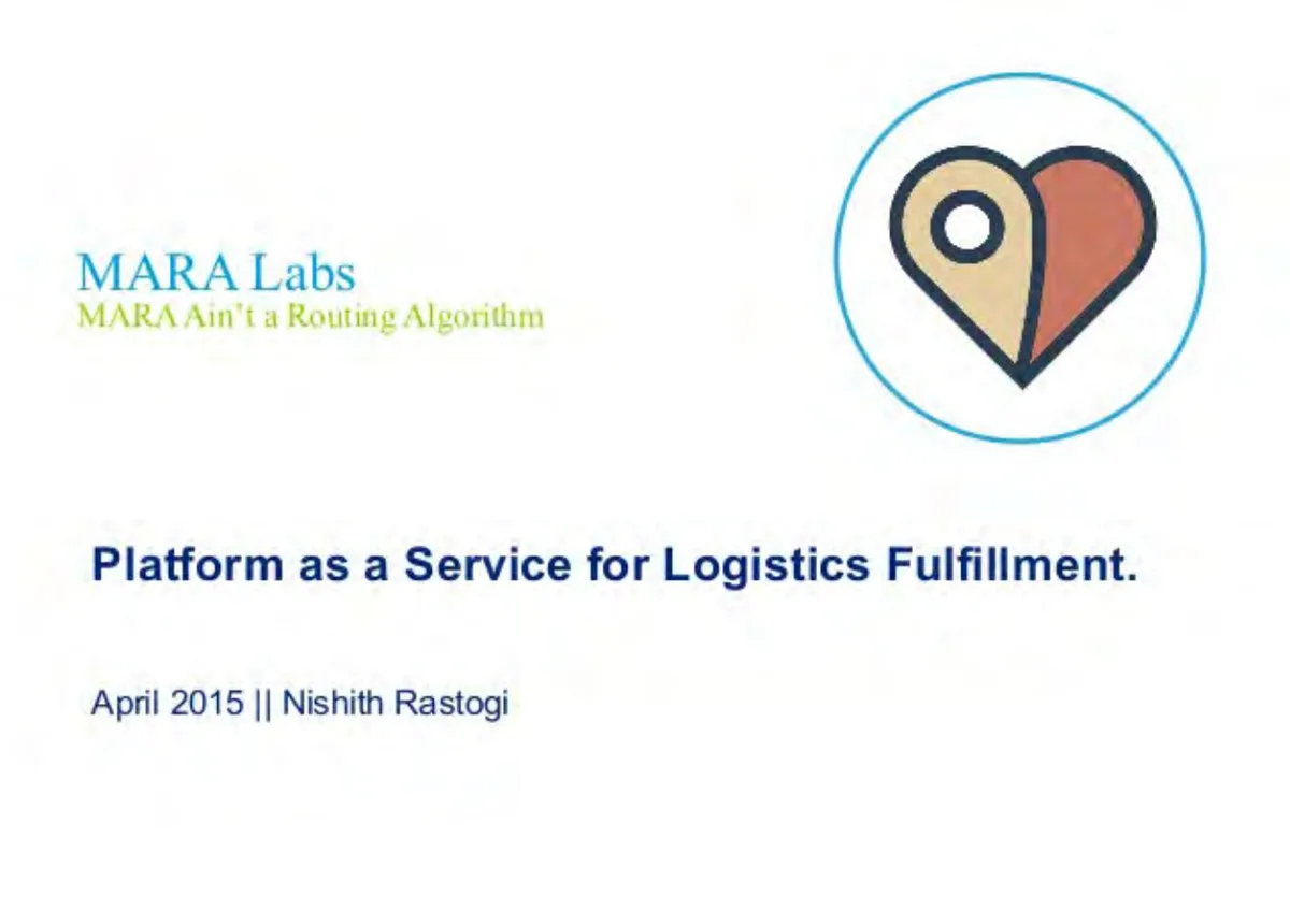 The company name is a recursive acronym: MARA Ain't a Routing Algorithm.