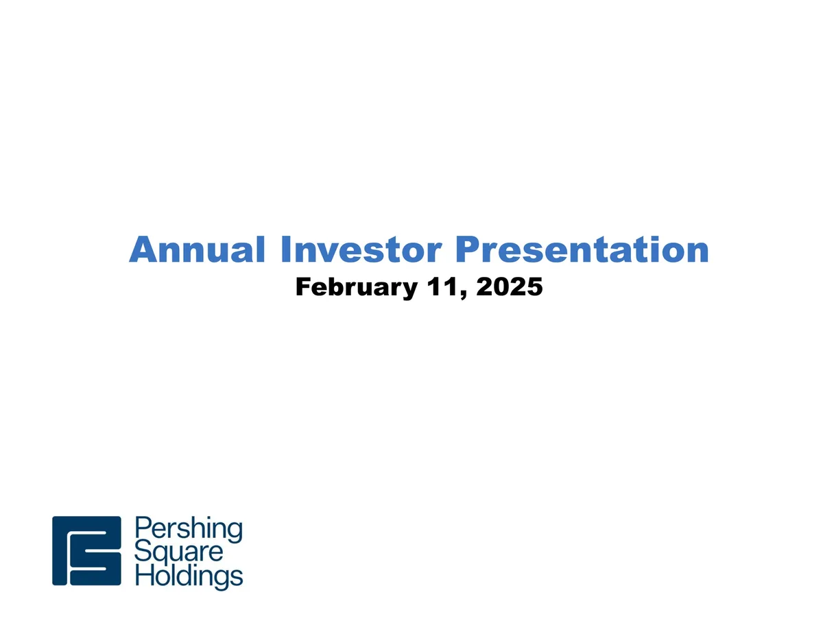 Pershing Square | Investor Presentation Deck | 75 slides · slide 1