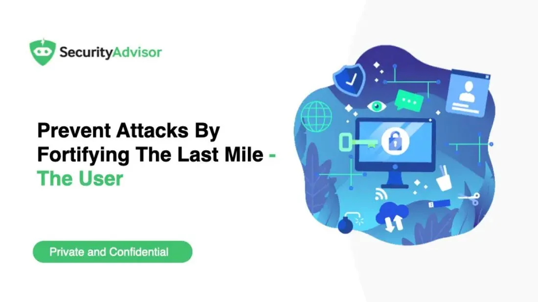 Pitch deck SecurityAdvisor used to raise $7.3 million Series A · slide 1