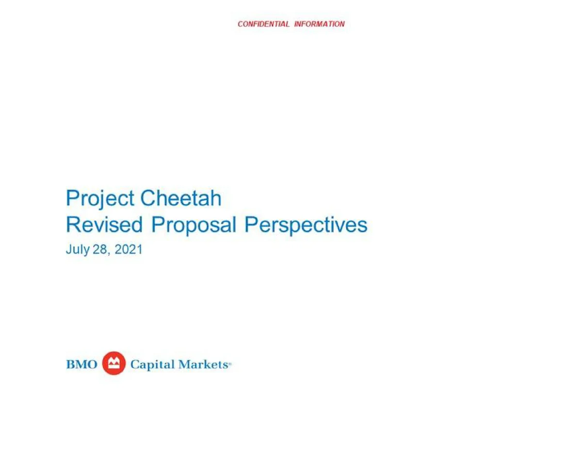 BMO Capital Markets | Investment Banking Pitch Book | 6 slides · slide 1