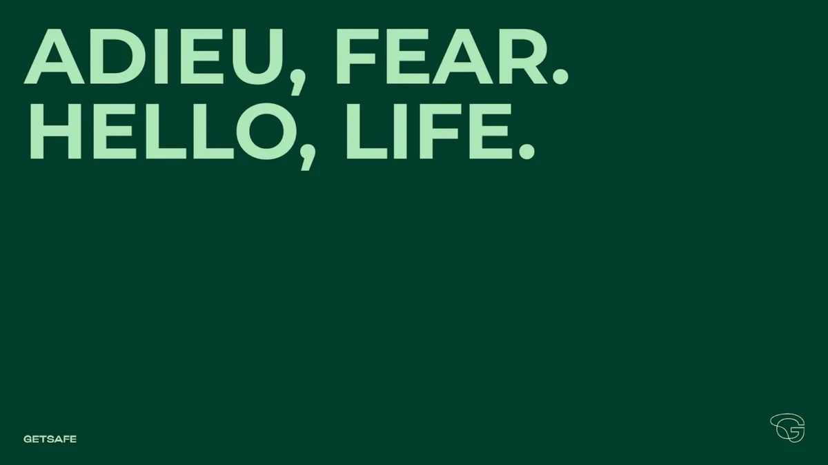 This is a minimalist cover slide using a strong emotional contrast.