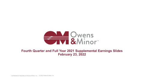 Owens&amp;Minor | Results Presentation Deck | 4 slides
