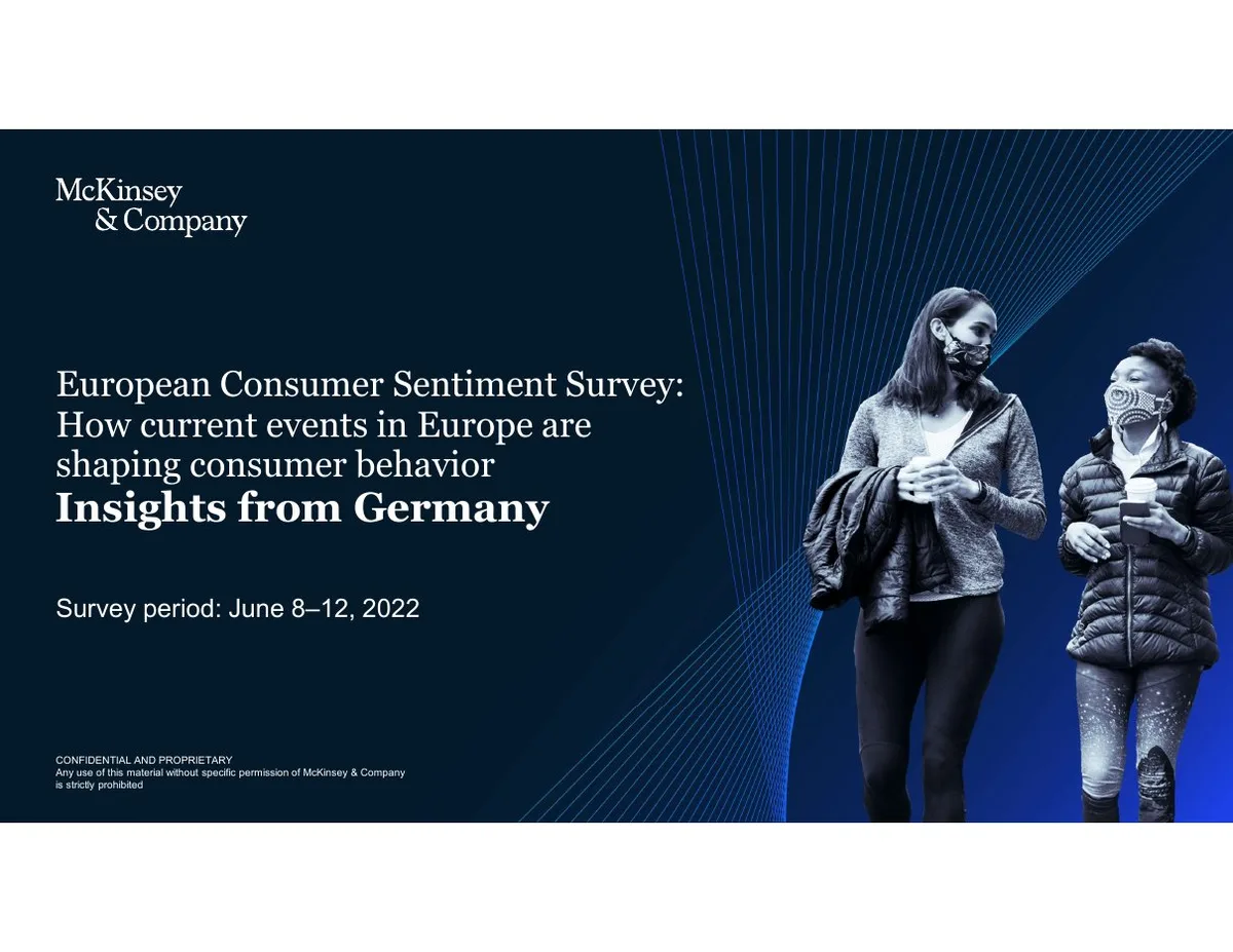 European Consumer Sentiment Survey: How current events in Europe are shaping consumer behavior · slide 1