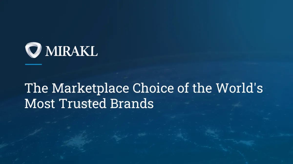 Macy's just announced a deal with Mirakl;; a software startup building marketplaces. See the 14-page pitch deck it used to nab $555 million from investors like Silver Lake. · slide 1