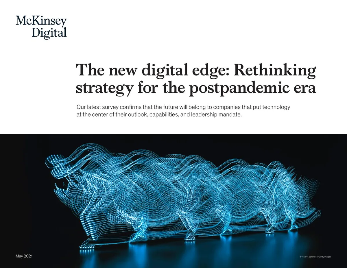 The new digital edge: Rethinking strategy for the postpandemic era · slide 1
