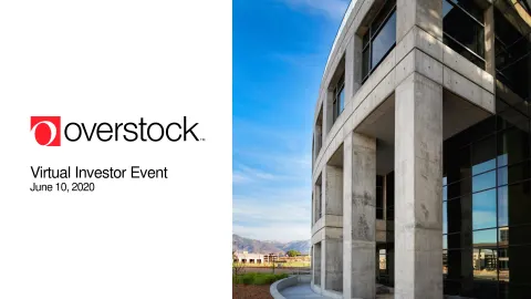 Overstock | Investor Event Presentation Deck | 76 slides