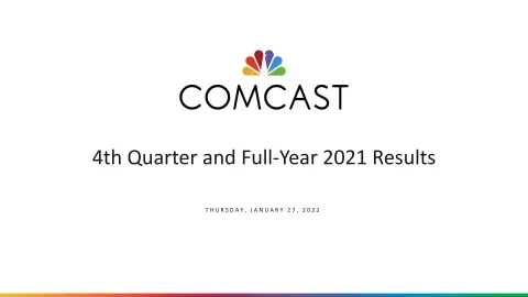 Comcast | Results Presentation Deck | 13 slides