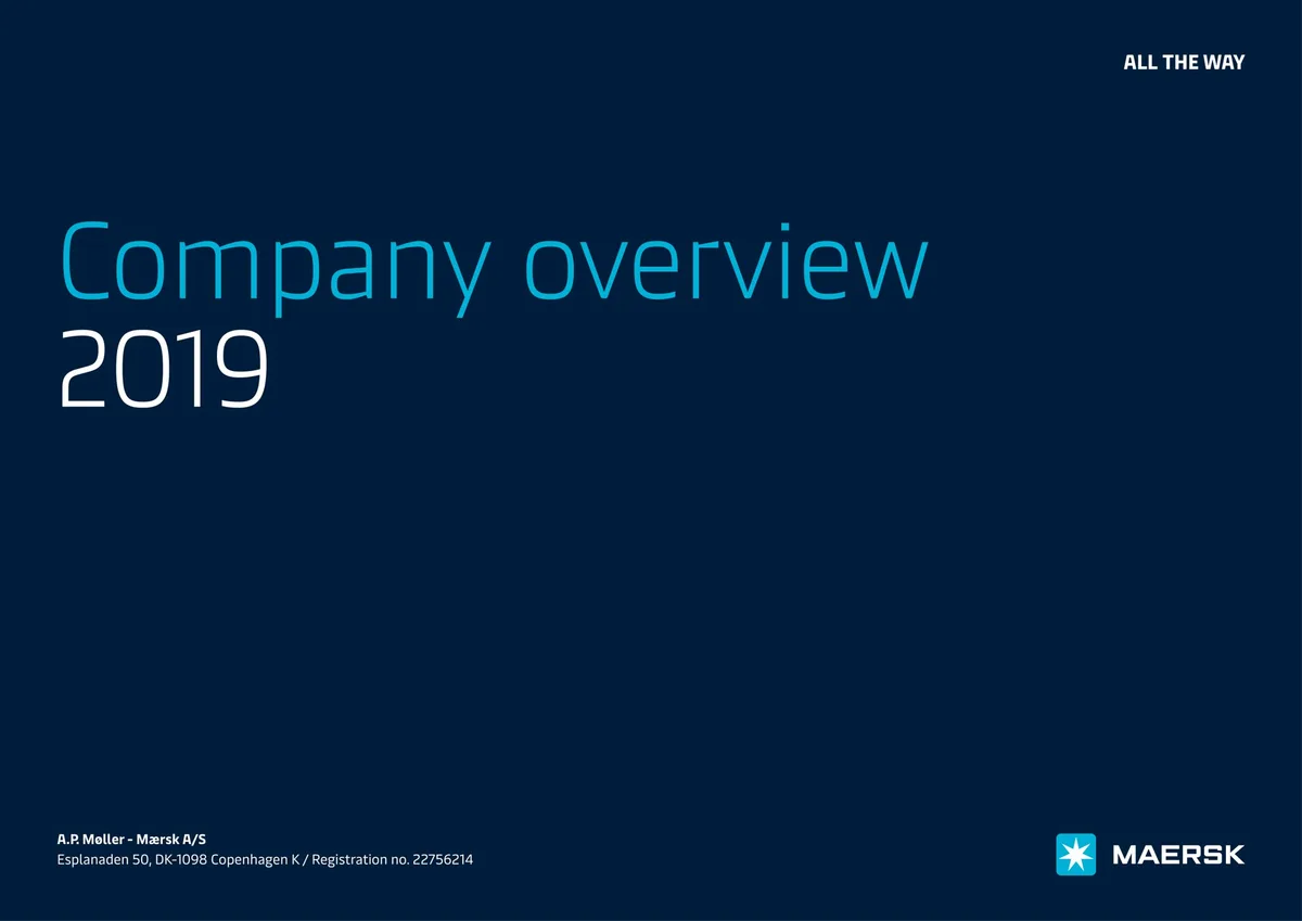 Maersk | Investor Presentation Deck | 13 slides · slide 1