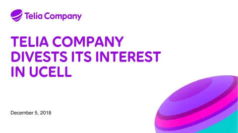 Telia Company | Mergers and Acquisitions Presentation Deck | 11 slides