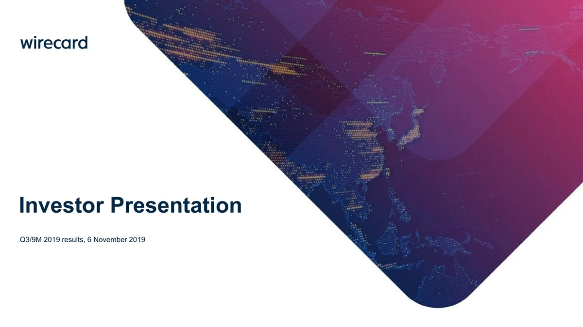 Wirecard | Results Presentation Deck | 32 slides · slide 1