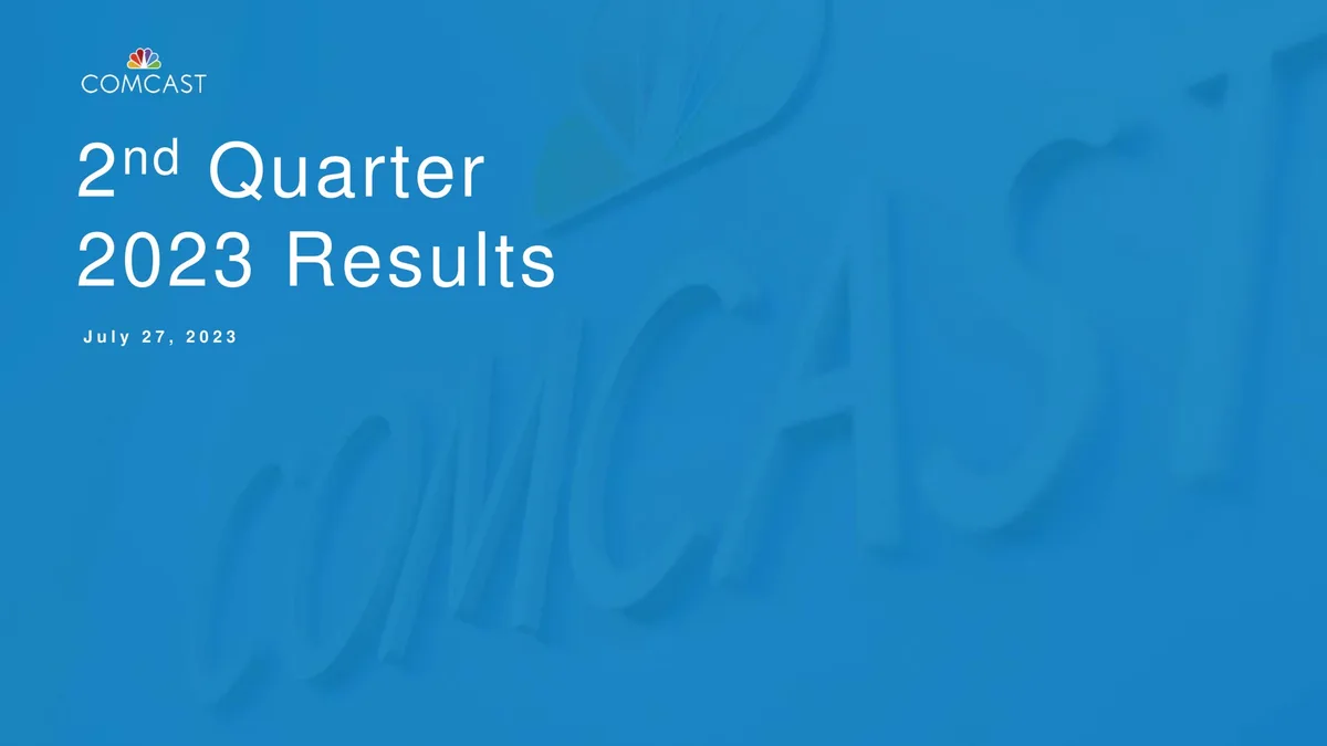 Comcast | Results Presentation Deck | 16 slides · slide 1