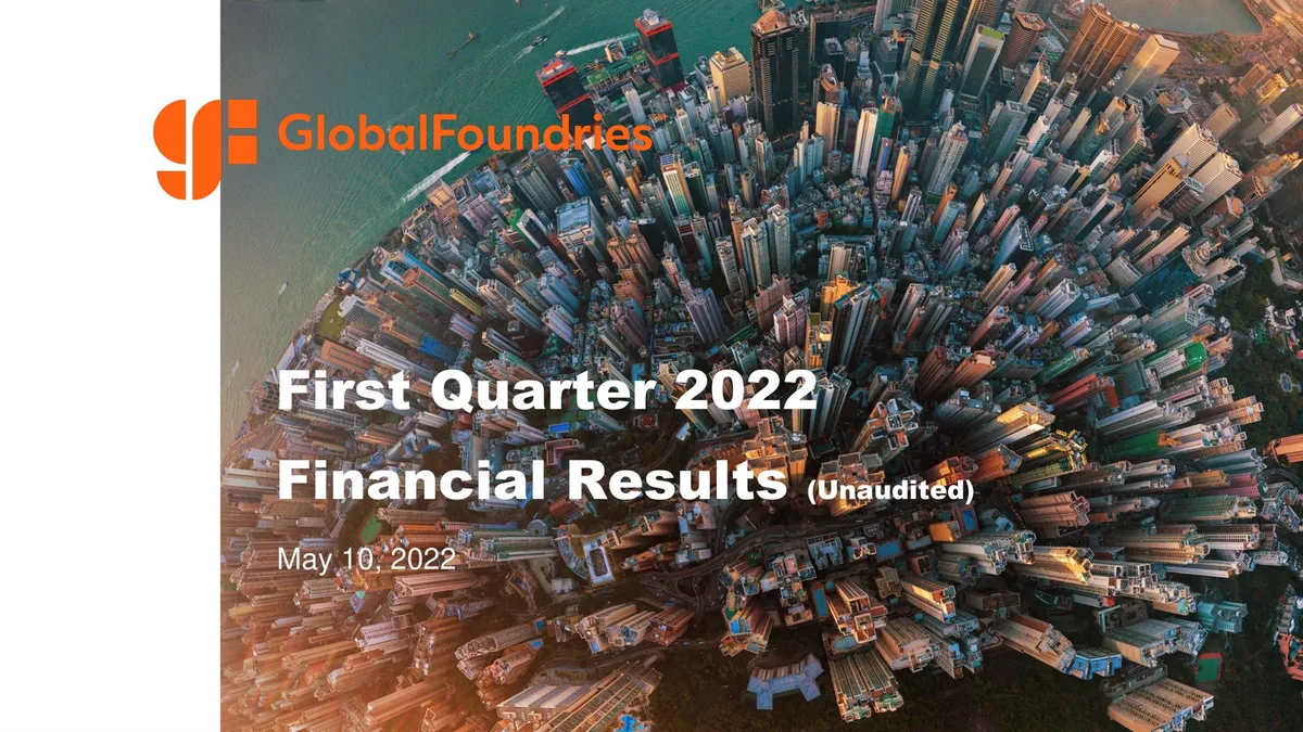 GlobalFoundries | Results Presentation Deck | 20 slides · slide 1