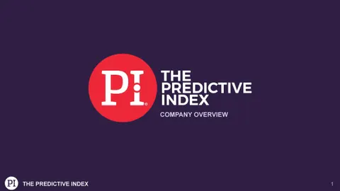 The Predictive Index used this pitch deck to raise $50 million