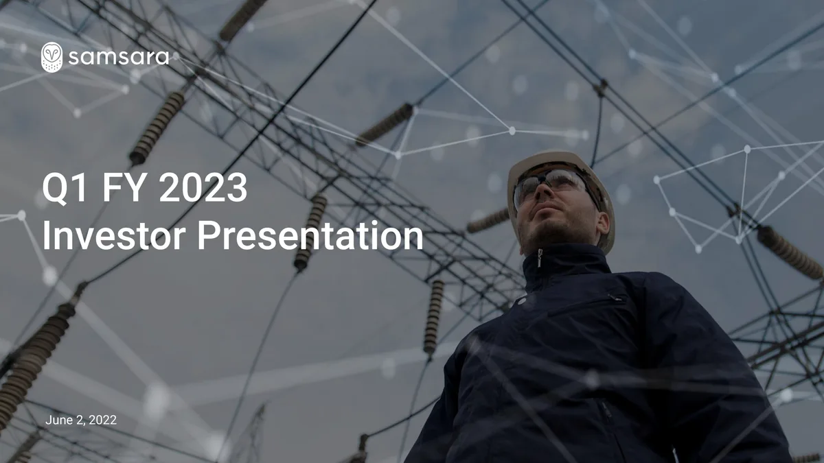 Samsara | Investor Presentation Deck | 23 slides · slide 1