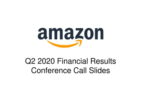 Amazon | Results Presentation Deck | 18 slides