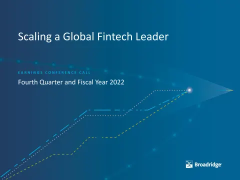 Broadridge Financial Solutions | Results Presentation Deck | 33 slides