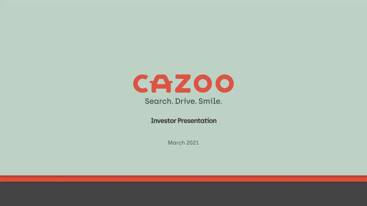 Cazoo | SPAC Presentation Deck | 49 slides · slide 1