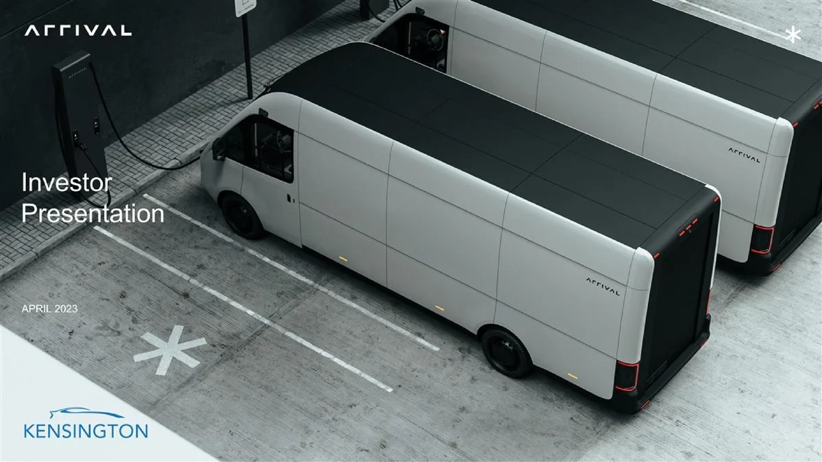 Features Arrival branding and Kensington logo.