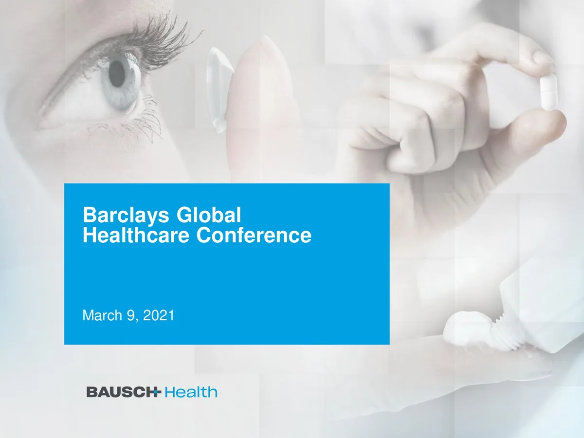 Bausch Health Companies | Investor Conference Presentation Deck | 10 slides · slide 1
