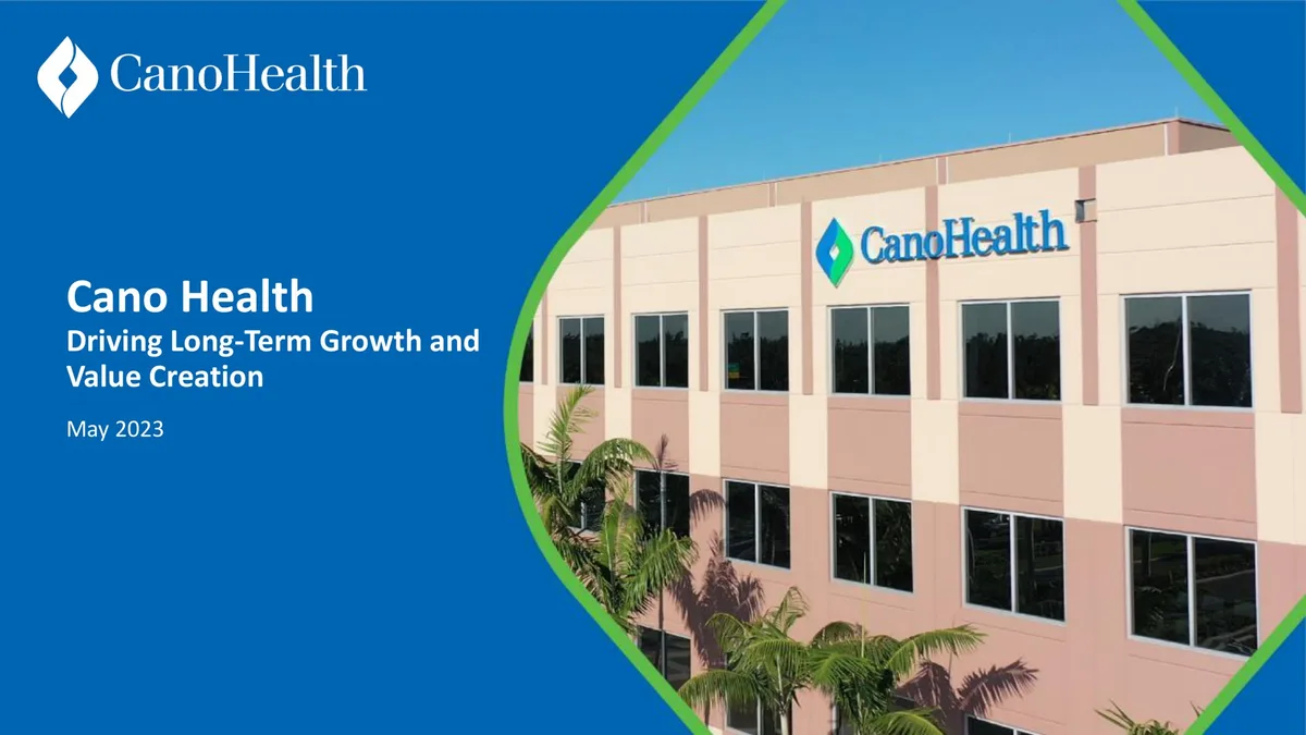 Cano Health | Investor Presentation Deck | 48 slides · slide 1