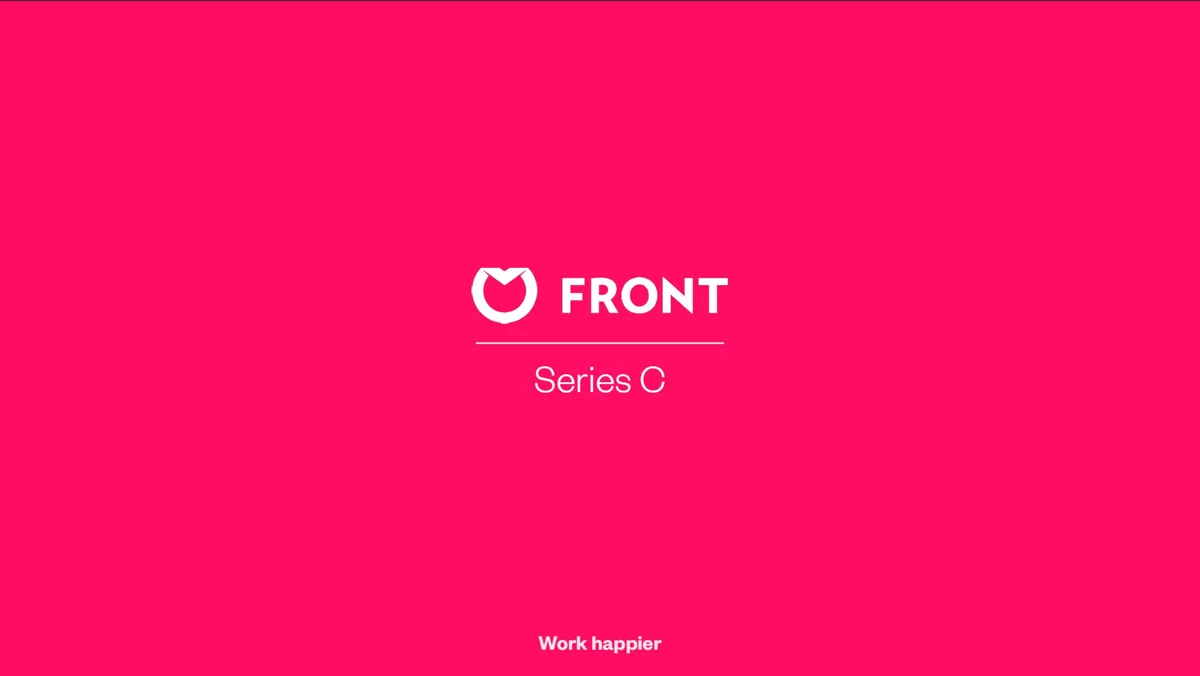 Minimalist design with company logo, round name, and tagline.