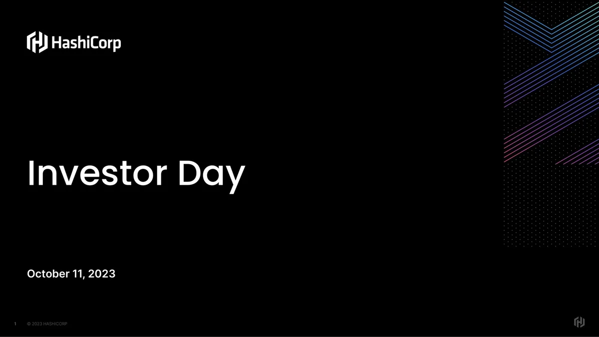 HashiCorp | Investor Day Presentation Deck | 45 slides · slide 1