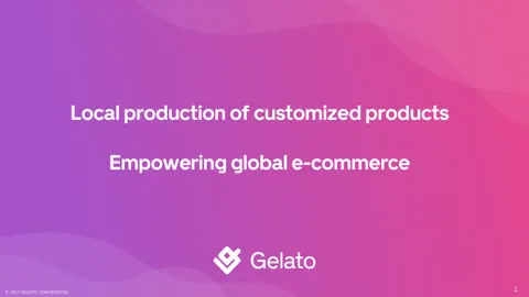 PITCH DECK: Gelato raises $240 million for print-on-demand service